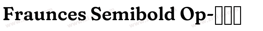 Fraunces Semibold Op字体转换
